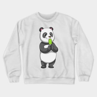 Panda with Popsicle Crewneck Sweatshirt